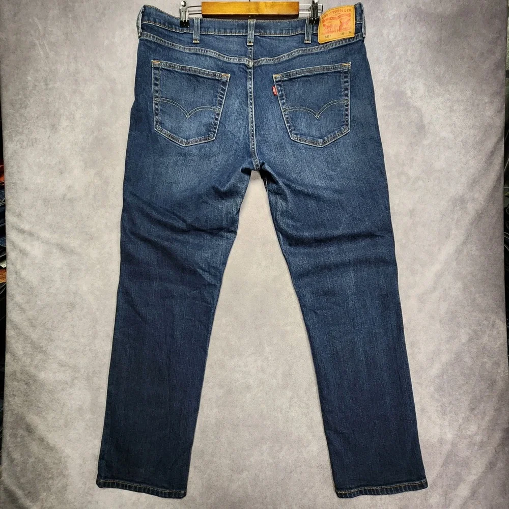 Levis 541 Athletic Taper Mens Dark Wash Blue Denim Jeans size 38x34